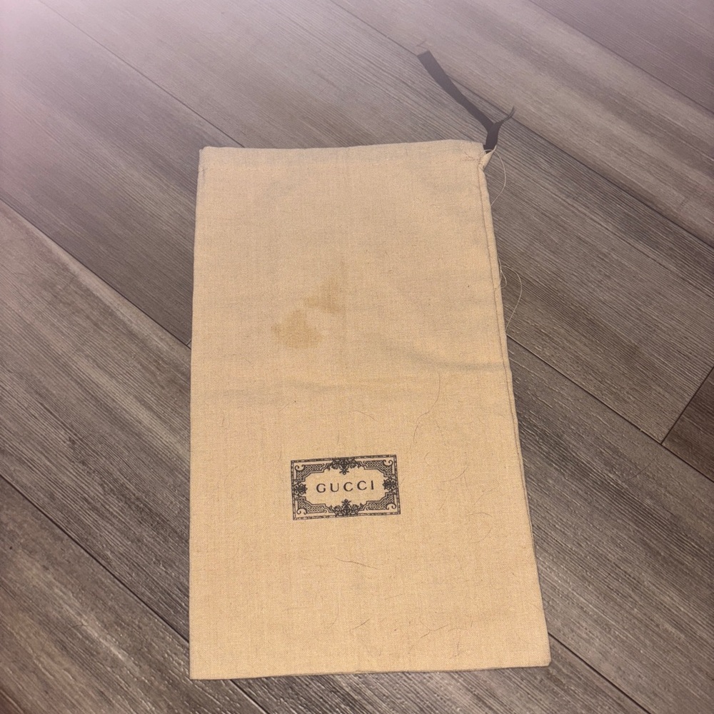Gucci Tan Logo Dust Bag